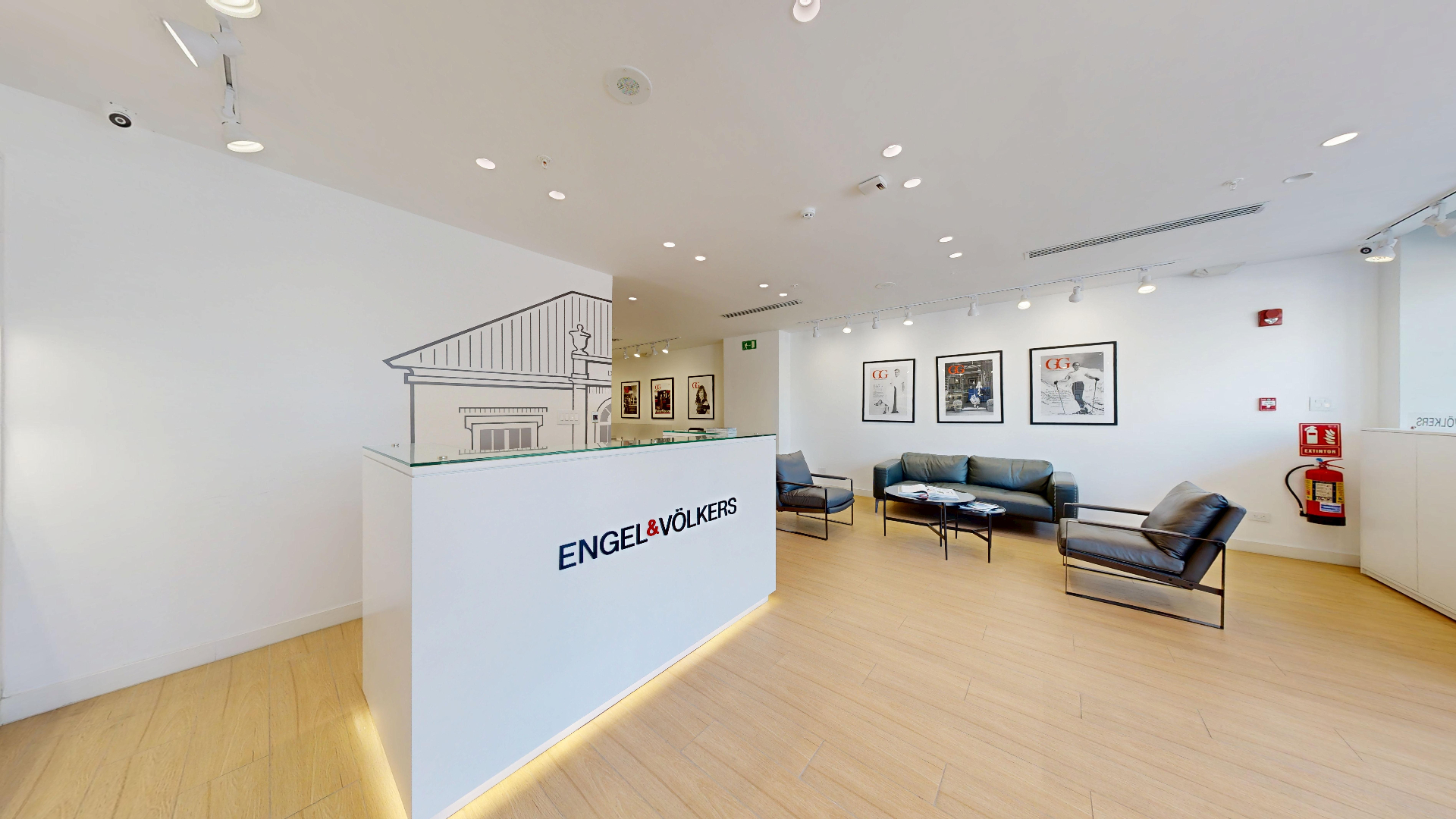 Reception area, Engel & Völkers Panama advisory office